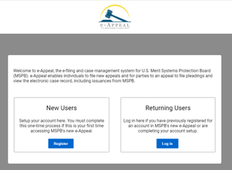 e-Appeal Registration Screenshot